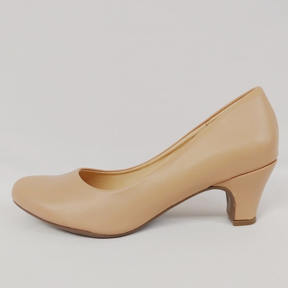 Beige Colored Kitten Heels - Picture 4 of 6